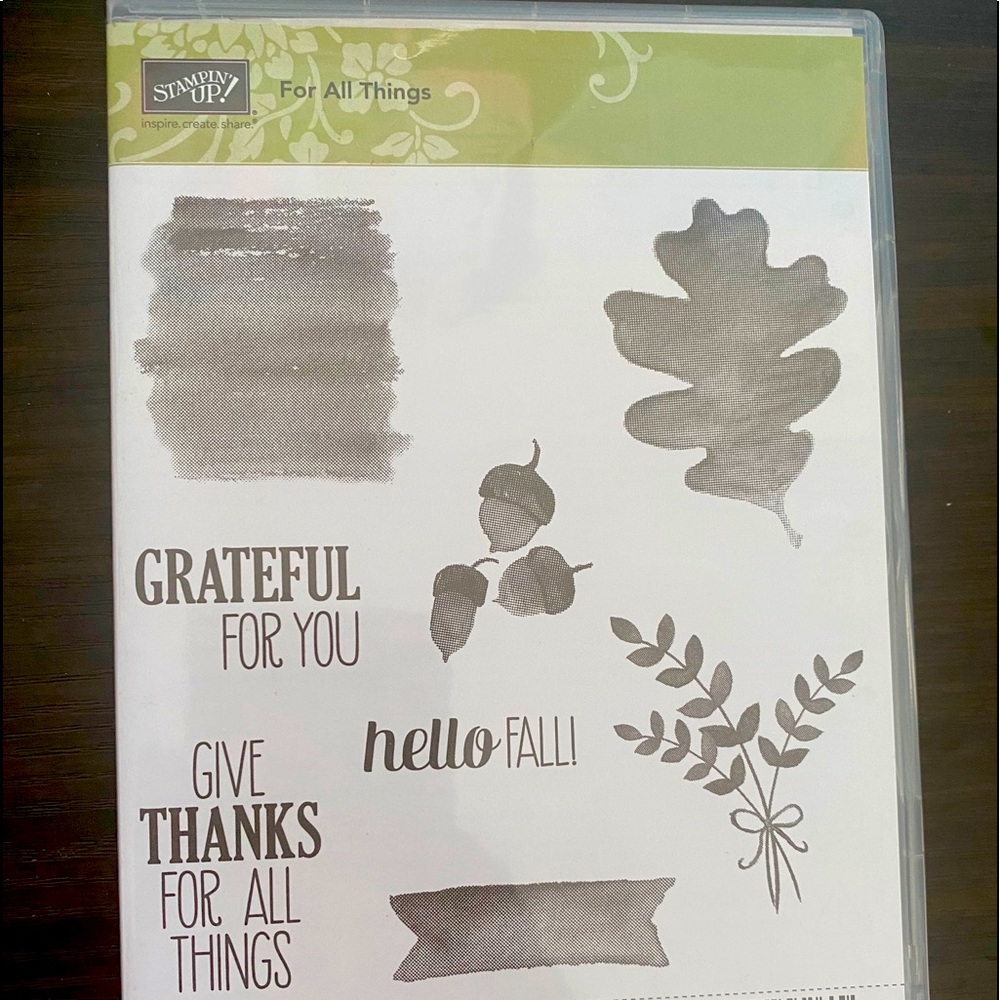 Brand new Stampin Up! “For All Things” stamp set.